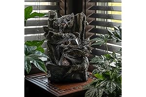 Alpine Corporation 14" Tiered Log Fountain