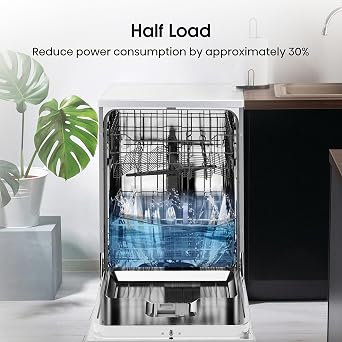 Hisense HS622E90WUK Freestanding Standard Dishwasher 85cm High - E Rated, White, 24 x 23 x 33 inches (L x W x H) [Energy Class E] [Energy Class E]