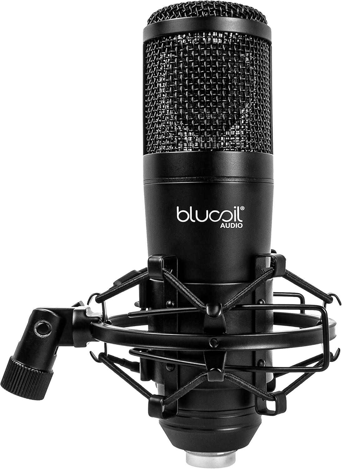 blucoil Cardioid Condenser Studio XLR Microphone for Voiceovers, Acoustic Guitars, Woodwind, Home Studio Recording, Streaming, and Podcasting on 48V Phantom Powered Audio Interfaces and Mixers