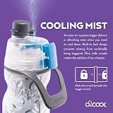 O2COOL Mist 'N Sip Water Bottle Insulated Squeeze Bottle-20 oz, 20 Ounce, Baseball - 6