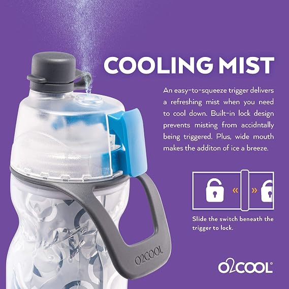 Mist N' Sip Insulated Water Misting Squeeze Bottle- 20 oz