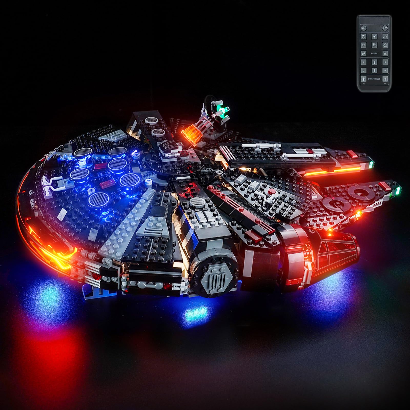 RC Light Kit for Lego The Dark Falcon, Lighting Set for Lego Star Wars 75389 The Dark Falcon Set - Not Include Models, Just Light Kit