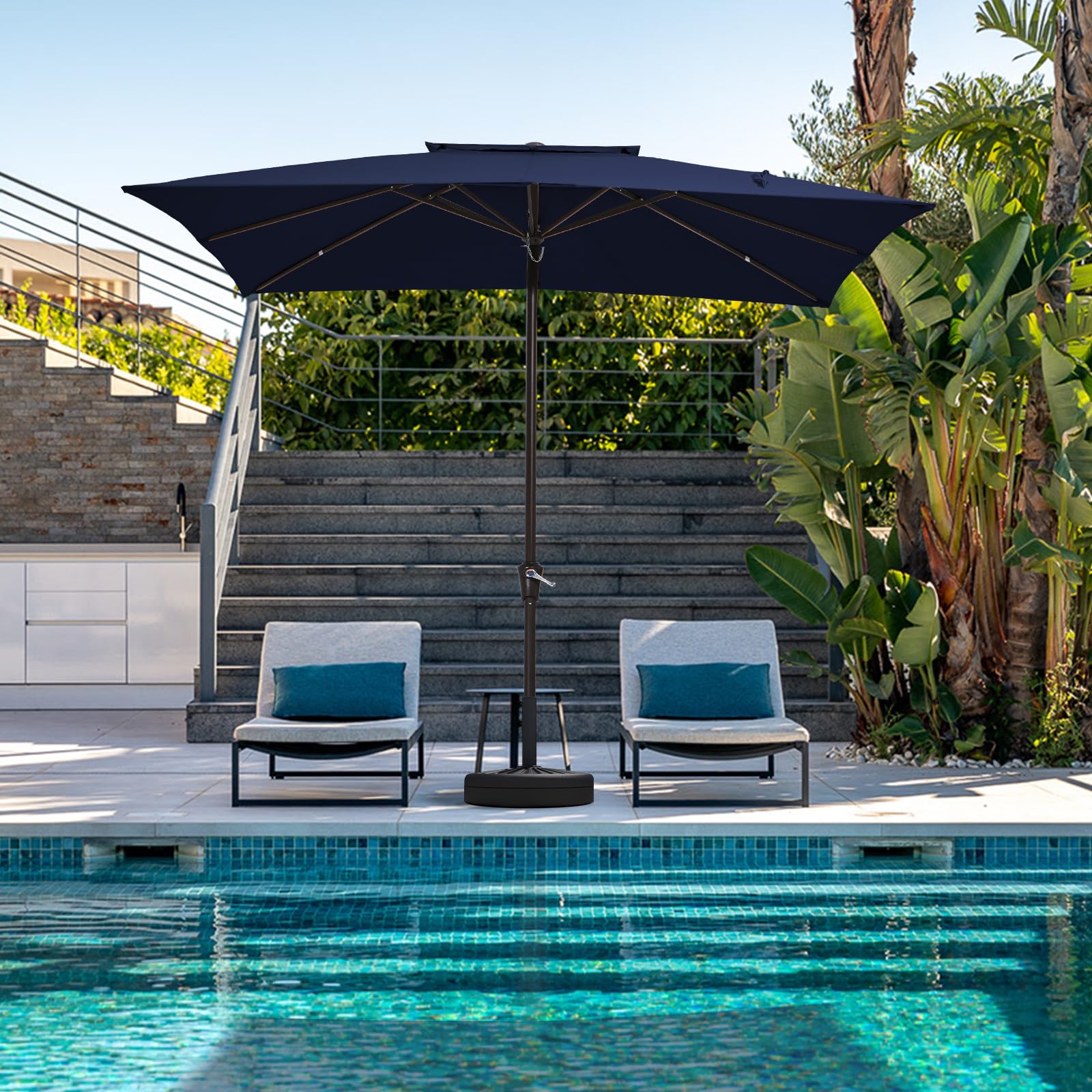 Snapklik.com : JEAREY 2-Tiers 9x10 Ft Rectangular Patio Umbrellas ...