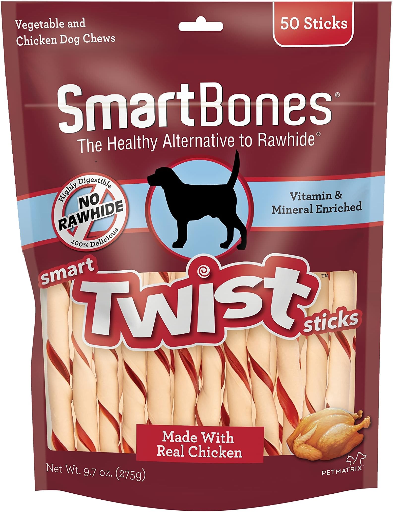 Smart Twist Sticks Chews for Dogs, Rawhide-Free