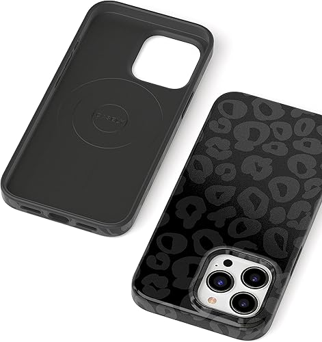 Miniatura 8 de Casely Funda para iPhone 13 Pro Max  Compatible con MagSafe  Into The Wild  Funda de leopardo negro para mujer