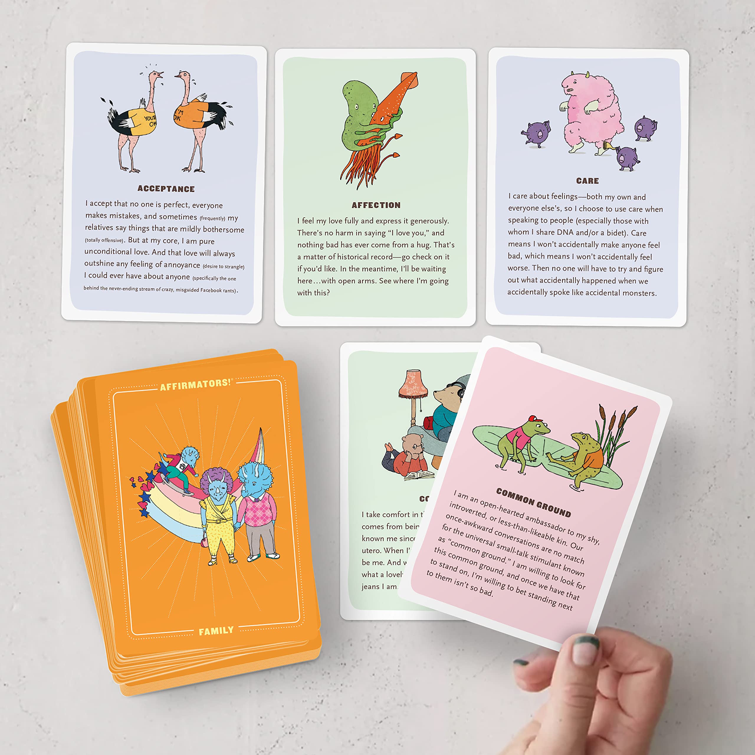 Affirmators! Family Deck: 50 Affirmation Cards on Kin of All Kinds - Without the Self-Helpy-Ness!