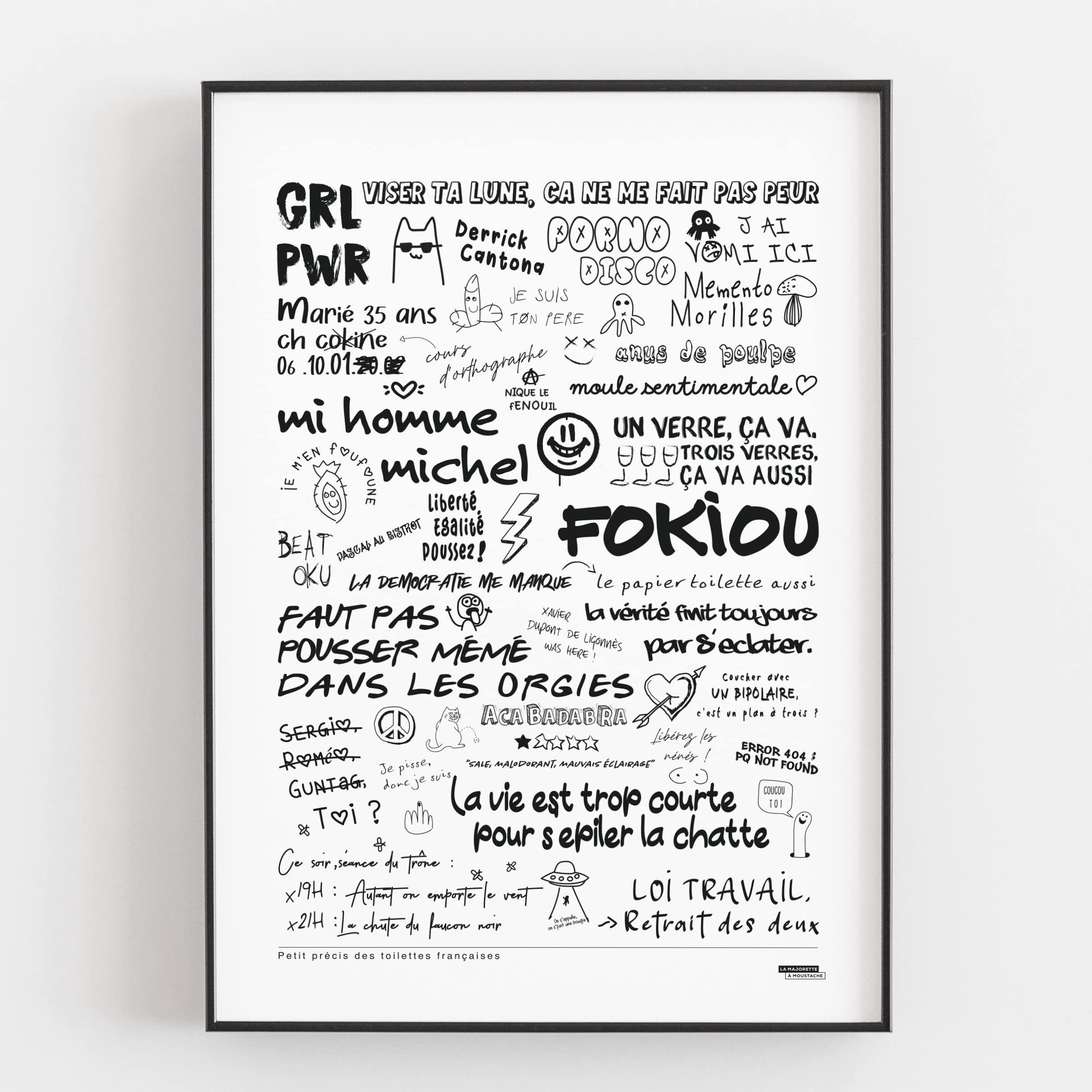 Affiche Déco 'Anatomie Du Parisien' - 50x70cm - Humour French Culture - Livrée Dans Tube