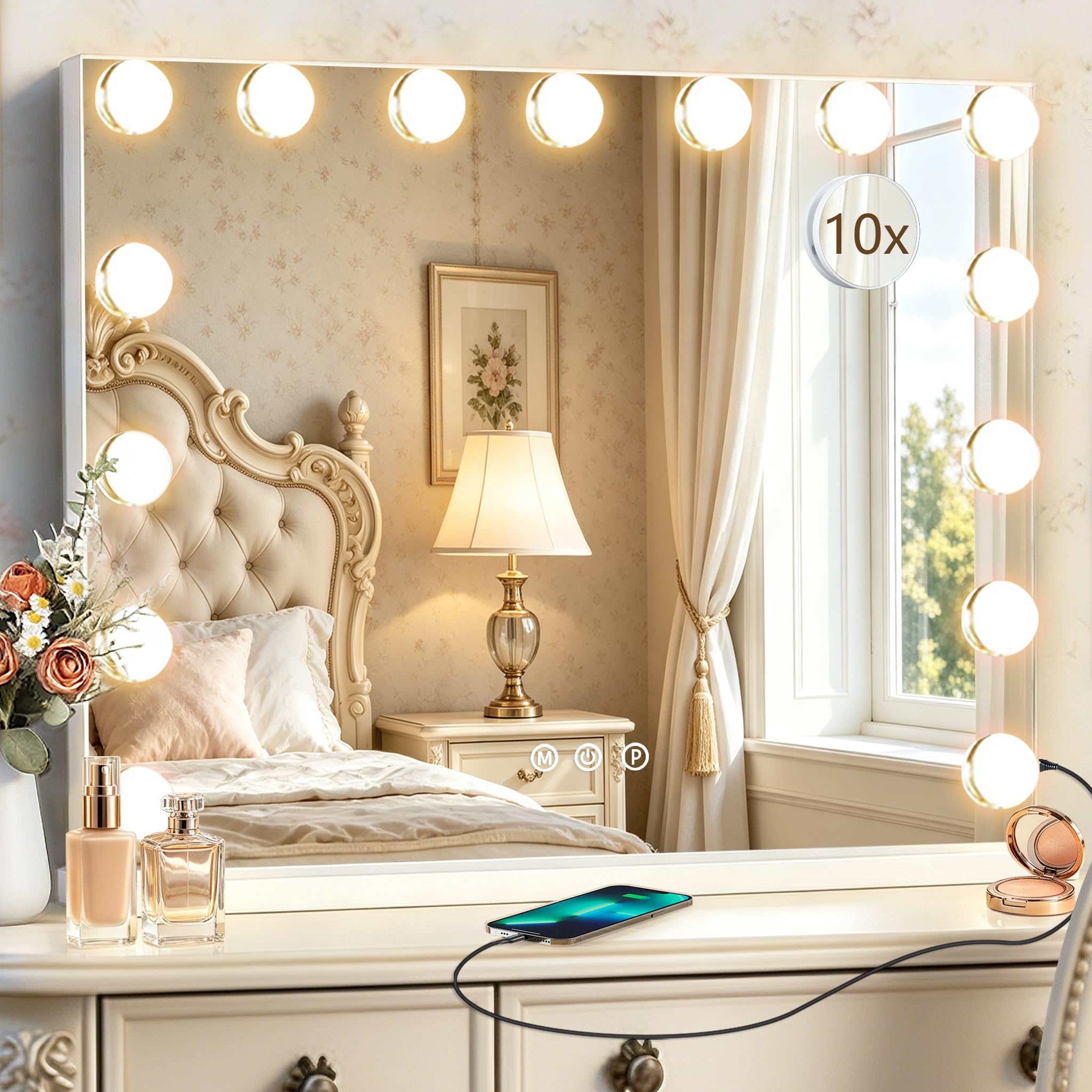 Ratsamee Hollywood Vanity Mirror - Lights & USB Charge -8 Ratsamee Hollywood Vanity Mirror - Lights & USB Charge -8
