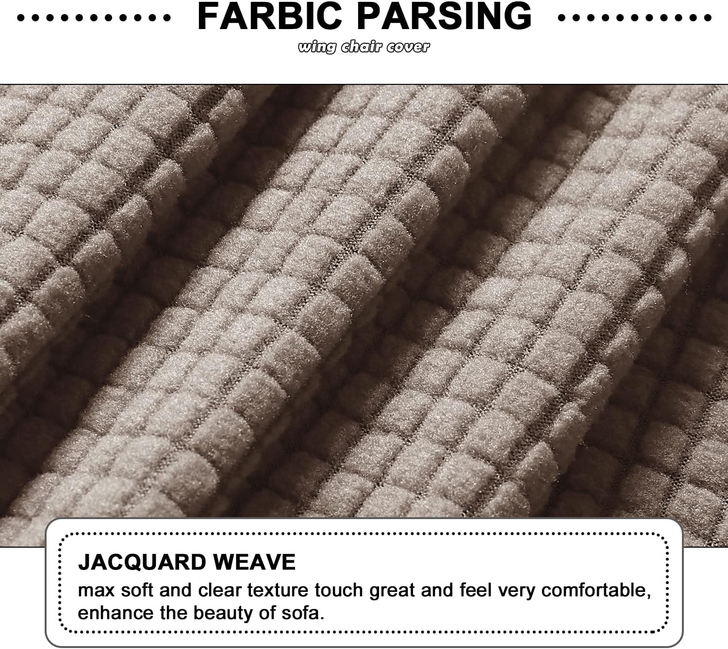 OKYUK Recliner Corner Sofa Cover, 5 Seats Jacquard Stretch Corner Sofa Covers for Reclining L Shape Sofa Slipcovers Thick, Soft, Washable Durable Furniture Protector (Jacquard - Khaki)