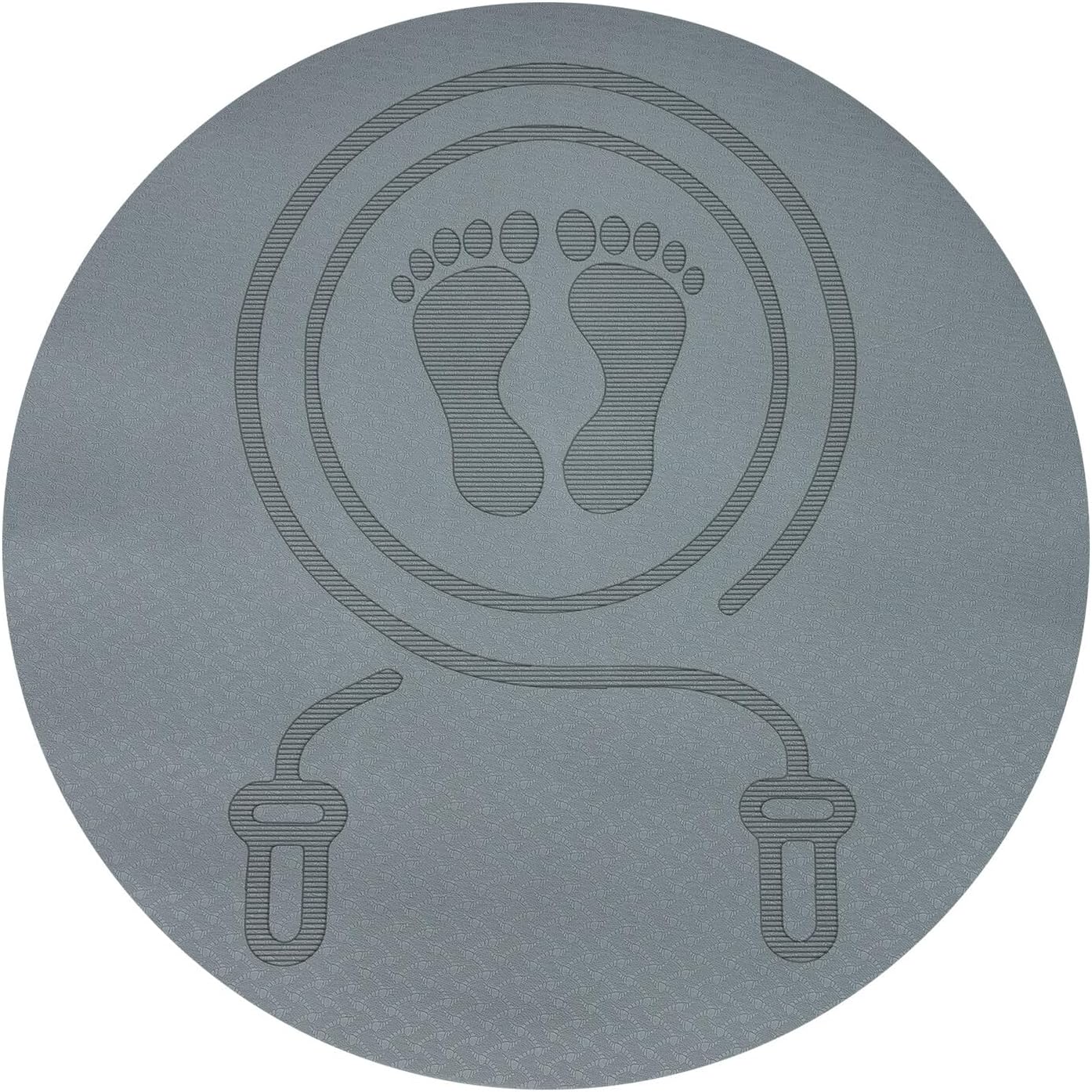 Jump Rope Mat Tpe Shock-absorbing Soundproof Fitness Mat 0.8cm Thick Non-slip for Home Exercise and Yoga