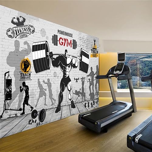 Vista 25 de Murales de pared de tamaño personalizado, gimnasio de culturismo Gorilla Fitness, murales de pared autoadhesivos extraíbles para despegar y pegar