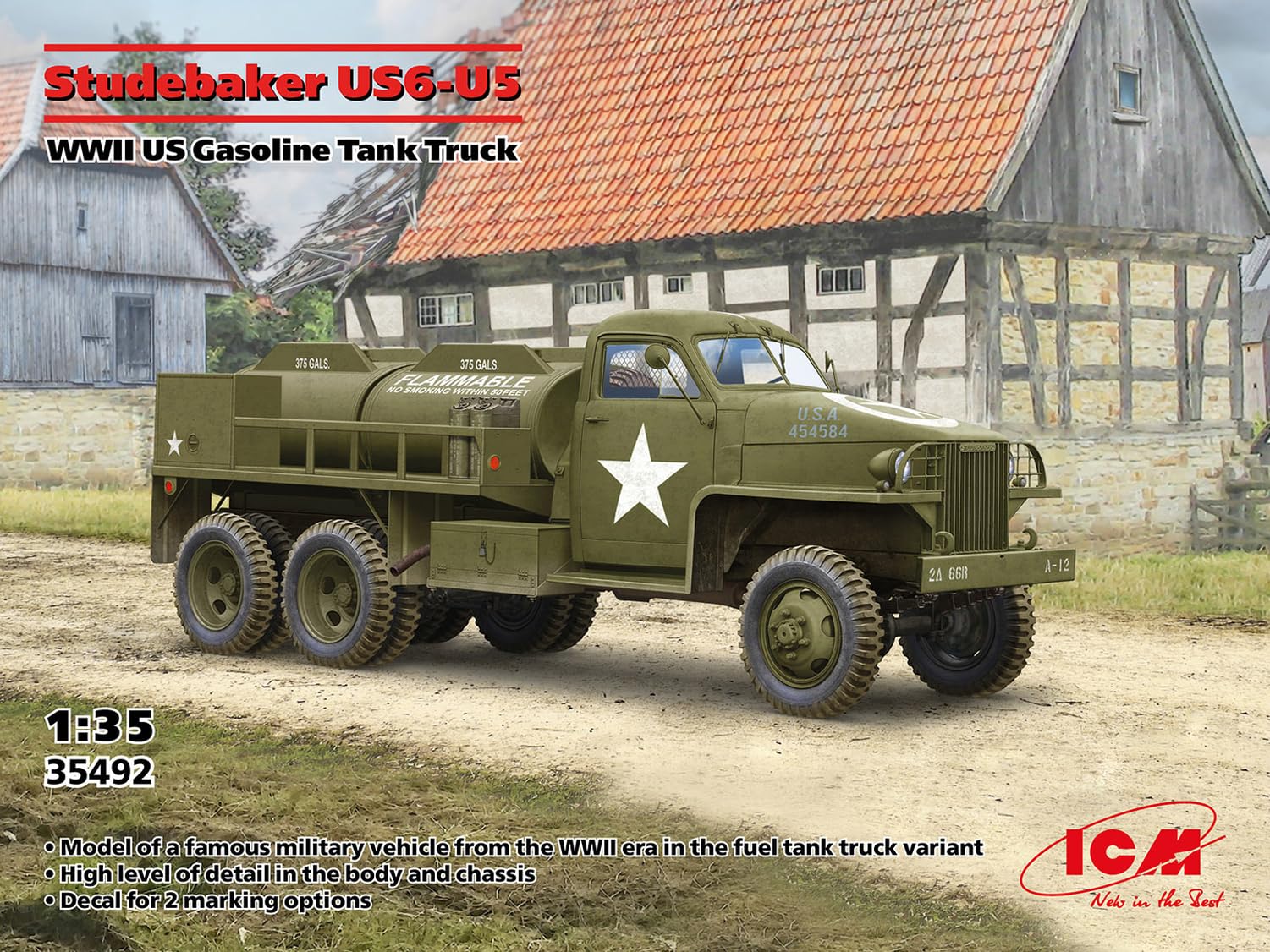 ICM 35492 - 1:35 Studebaker US6-U5, WWII US Gasoline Tank Truck - Neu