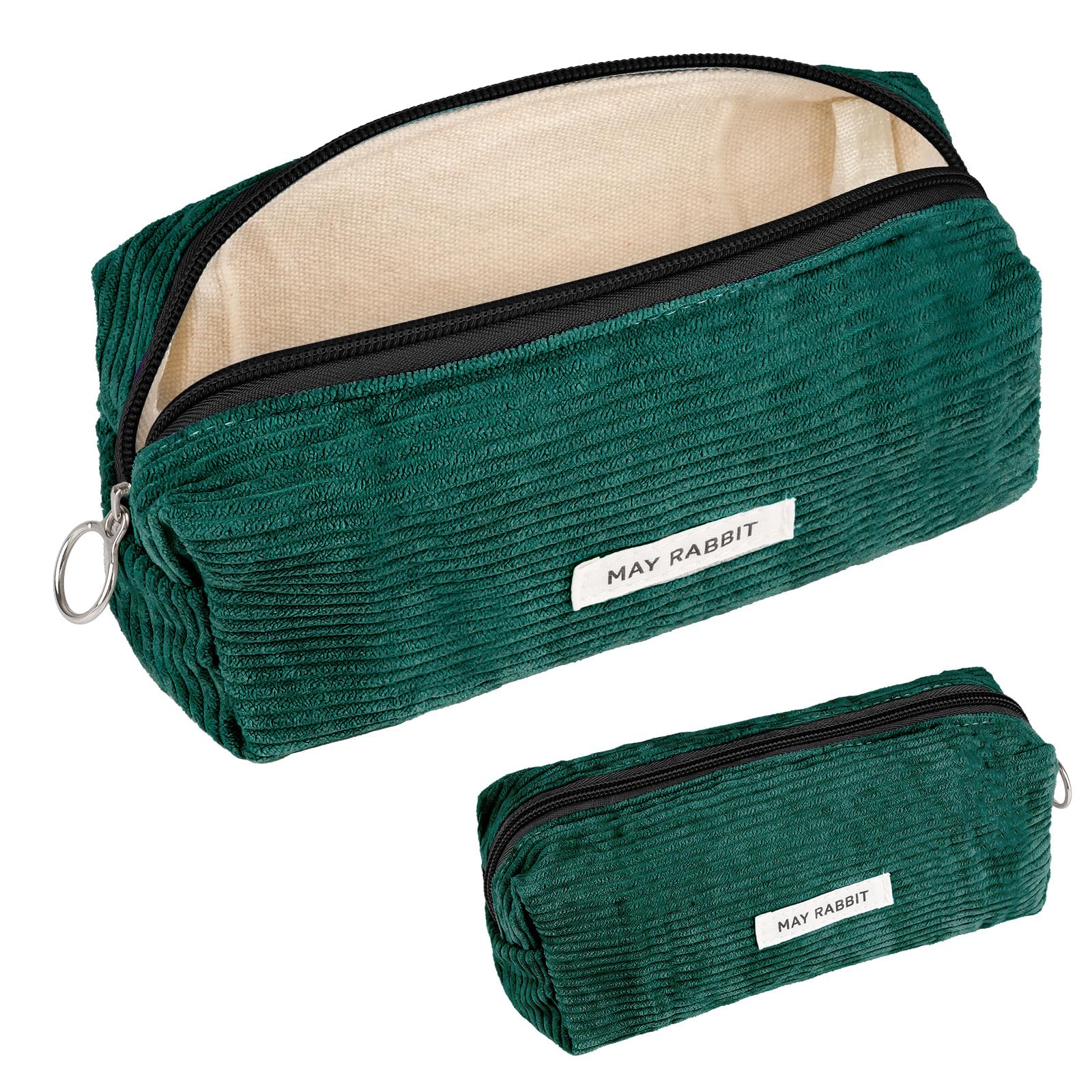 Deepton Pencil Case, Corduroy Cute Pencil Case, Pencilcase, Pen Pouch, Portable Stationery Pencil Bag, Makeup Bag