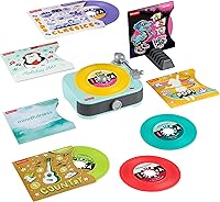 Fisher-Price Deluxe Rockin’ Record Player Toy Turntable with 6 Double-Sided Albums & Exclusive Holiday Record for Kids 3+
