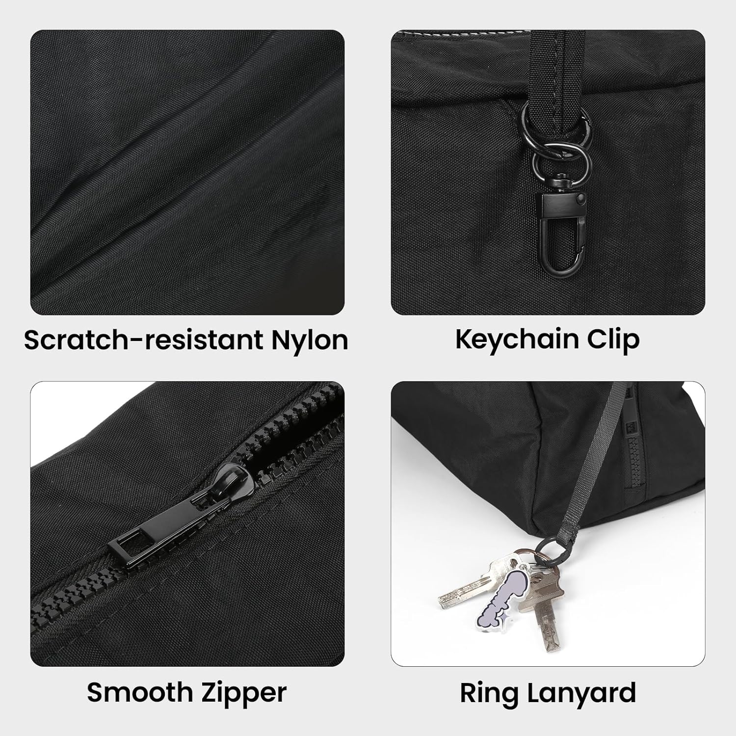 Slouchy Tote Bags Nylon Bowler Bag for Women Hobo Bags Large Shoulder Bag for Travel Work College - Image 3