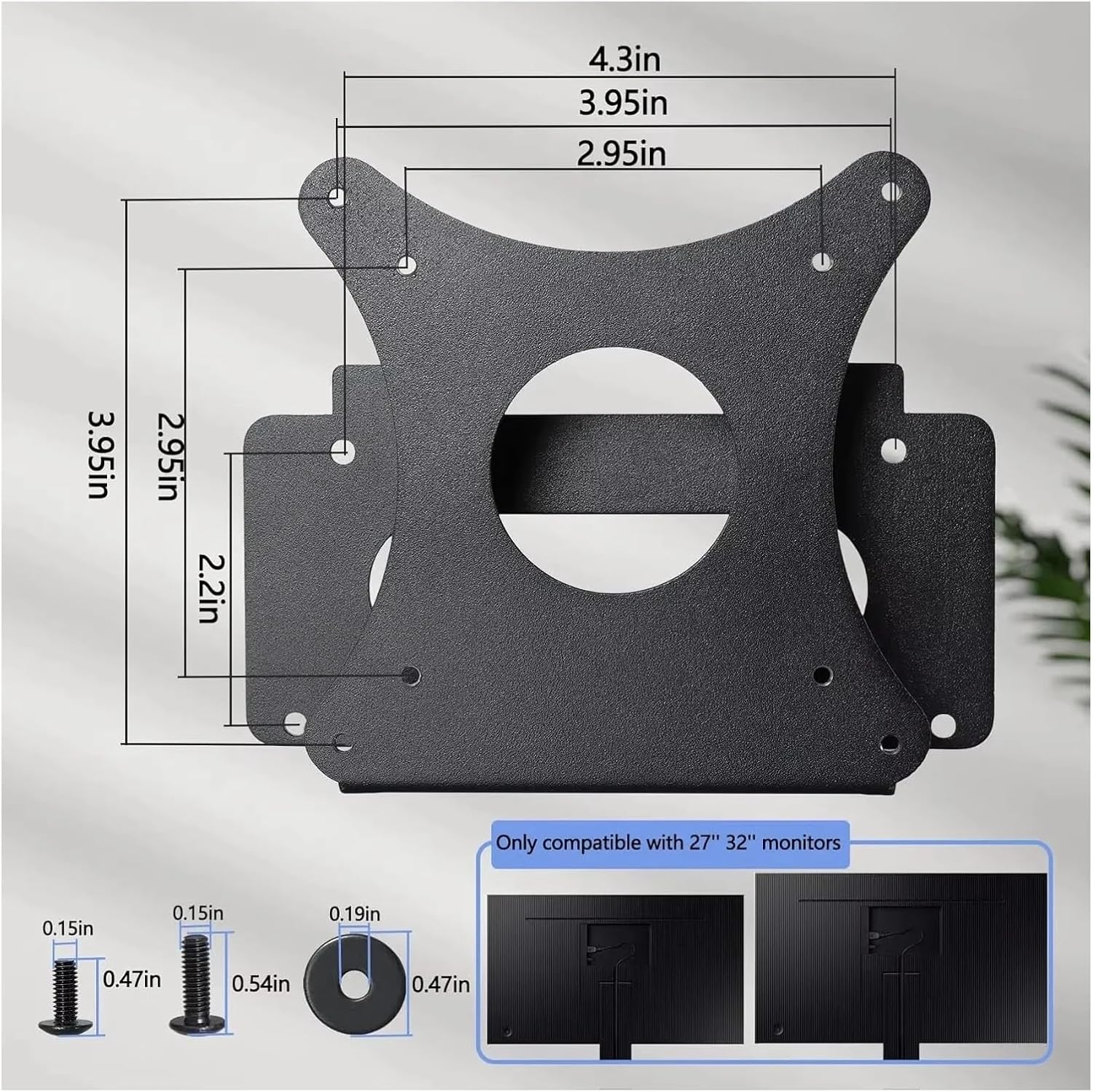 Monitor Wall Mount Adapter Bracket，Compatible for Samsung，for LS27R750QEWXXL LS27R750QEEXXV LS32R750UEWXXL，TV Accessories(27inch)