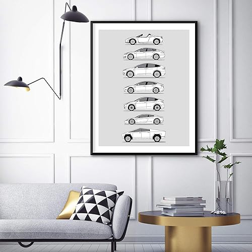 Miniatura 30 de Handmade Poster compatible with Chevy Print Wall Art Handmade Decor of the Best of Chevy Generations History Evolution 8x10" (Unframed) Satin Print