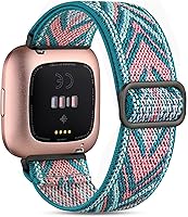 Vista 20 de Witzon Compatible con Fitbit Versa/Versa Lite/Versa 2 bandas para mujeres y hombres, correa elástica ajustable de repuesto para reloj inteligente