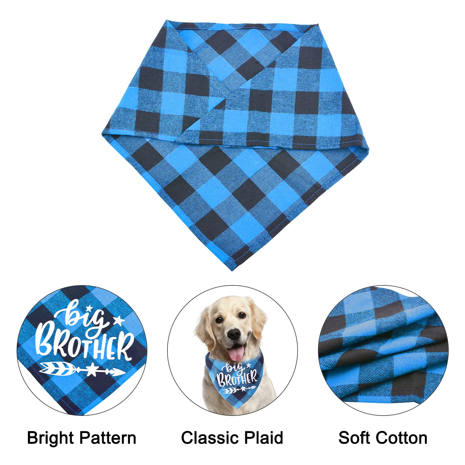 Flanell Hundehalstuch - Kariert, Weich & Atmungsaktiv Für Kleine & Große Hunde