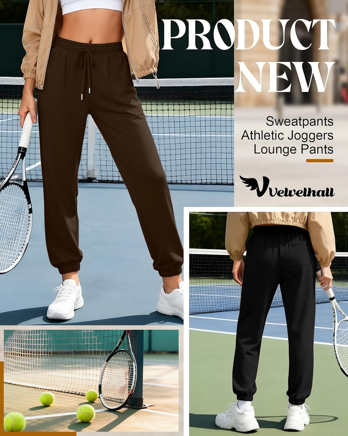 3 Pack Women's Sweatpants with Pockets, Drawstring Lounge Athletic Joggers Casual Yoga Workout Sweat Pants - Image 5