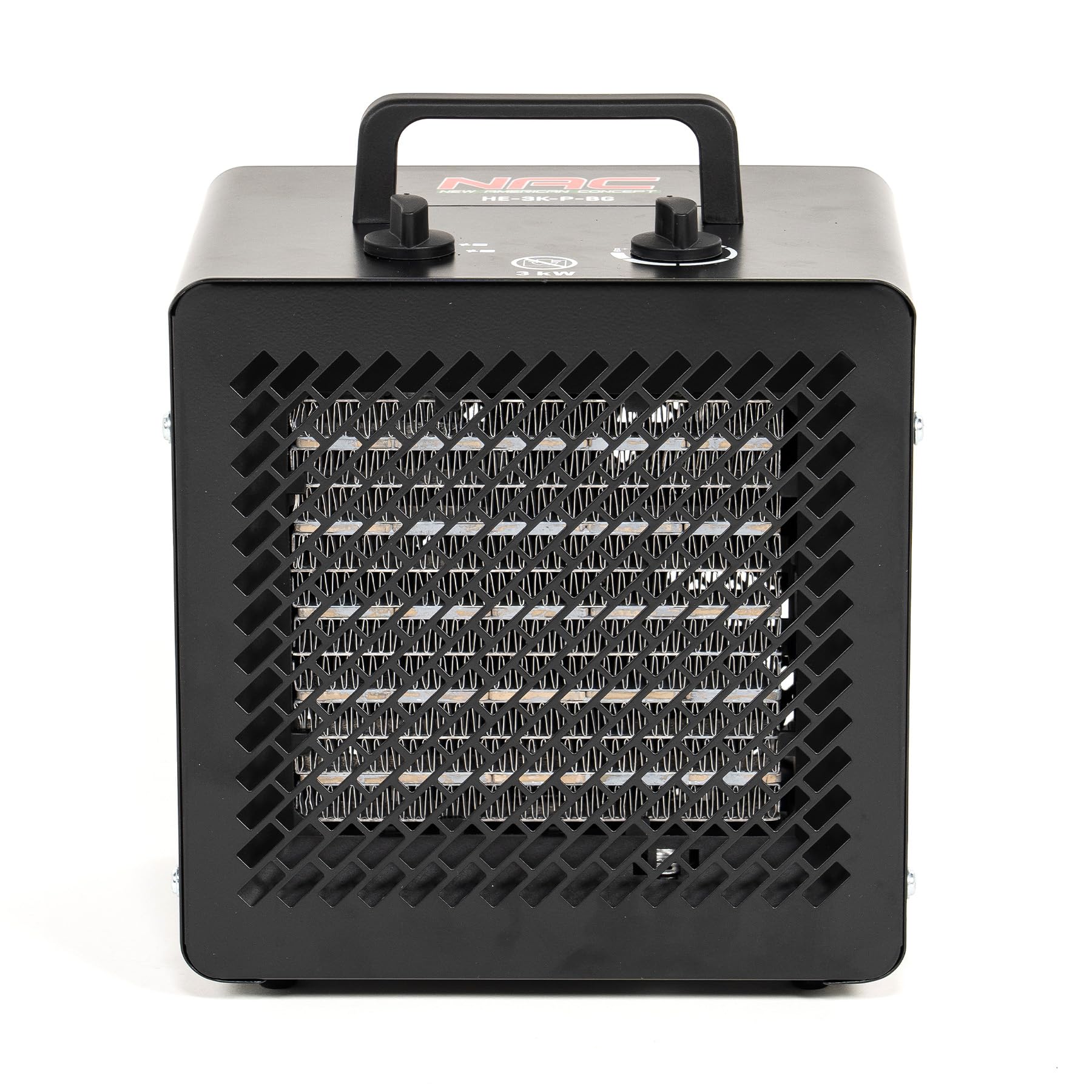 NAC Chauffage Soufflant Electrique 3000W - Radiateur Electrique Mobile avec Thermostat & 3 Niveaux de Chaleur – Chauffage Industriel Céramique pour Garage Atelier Chantier Serre - Canon Air Chaud