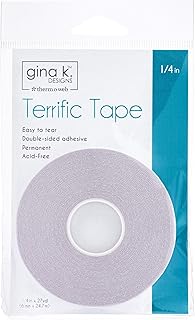 Gina K. Designs for Therm O Web Terrific Tape Double Sided Adhesive 1/4 Inch x 27 Yards