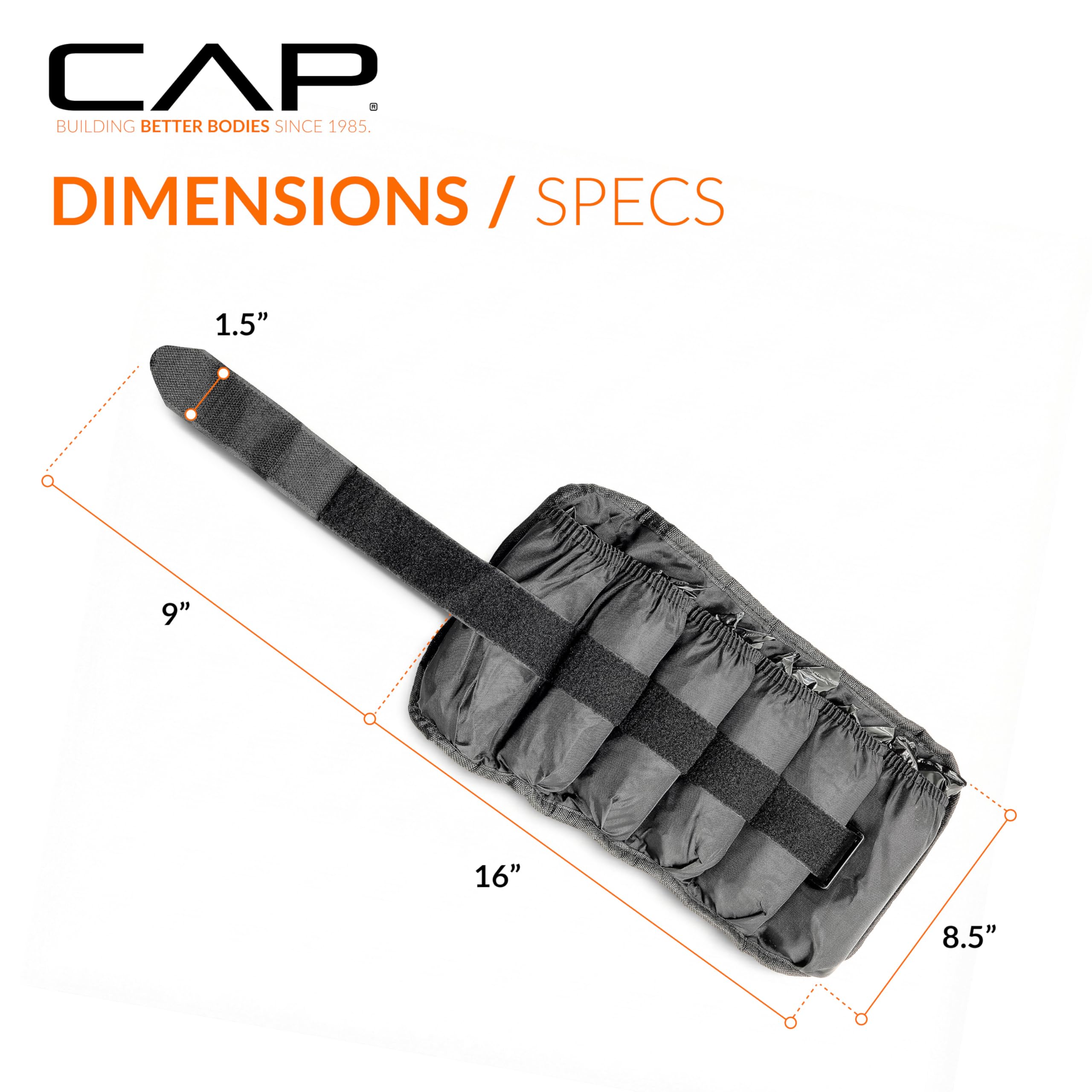 CAP Barbell Unisex's HHA-CB010A1 regulowane ciężarki do kostki, 3,5 kg, czarny