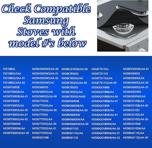 Miniatura 6 de Funda para estufa, protectores superiores de estufa para cocina Samsung de gas, fundas reutilizables para quemadores de gas, revestimiento