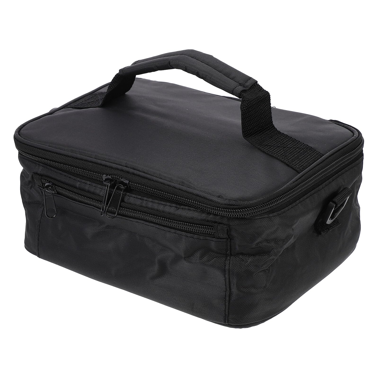 Homoyoyo Bolsa Térmica para Almuerzo de Coche 12v Negra Oxford, Bolsa Aislante Portátil Calefacción para Viajes y Exteriores, Paquete de Comida Caliente Compacto para Picnic y Camping