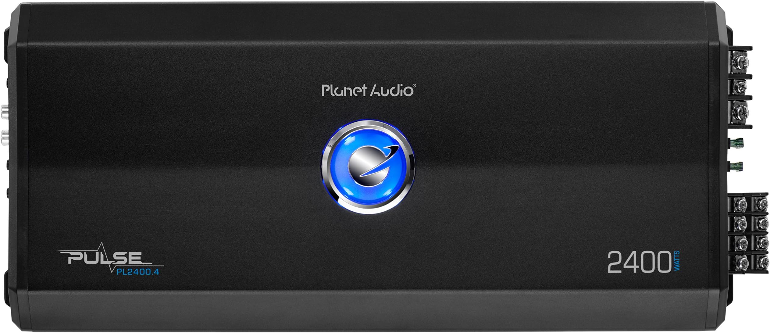 Planet Audio PL2400.4 Pulse 2400-Watt Full Range Class A/B 2 to 8 Ohm Stable 4 Channel Amplifier with Remote Subwoofer Level Control
