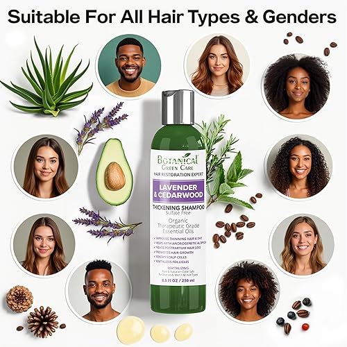 Miniatura 4 de Champú sin sulfato para el crecimiento del cabelloanti-caída del cabello "Lavanda y madera de cedro". Prevención de alopecia y bloqueador de DHT.