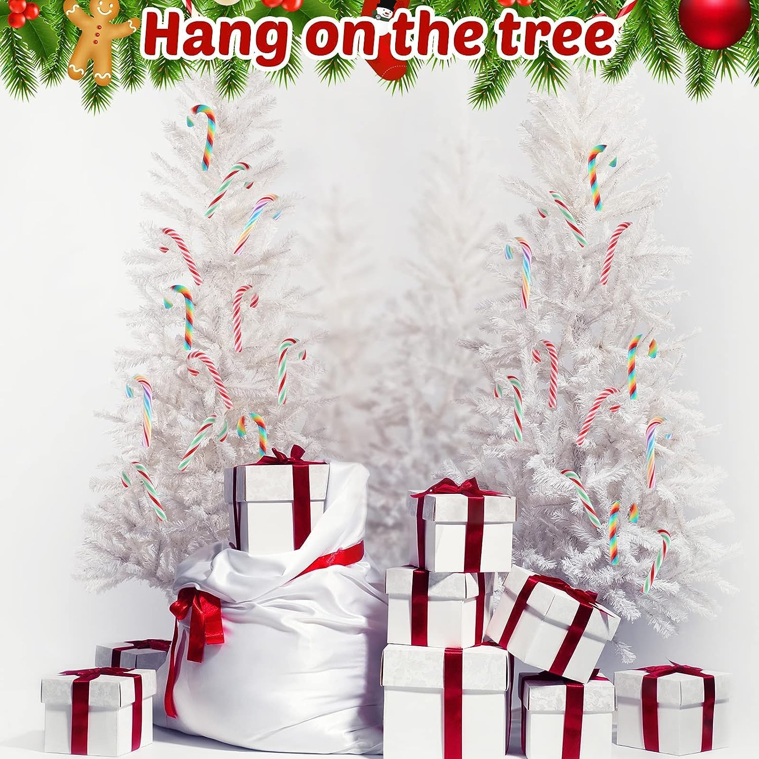 100 Pièces Bois Arbre De Noël Ornements,Décorations De Noël En Bois à Suspendre Decoration