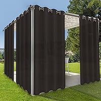 Vista 11 de OutdoorLines Cortinas impermeables para interiores y exteriores para patio – Panel de cortina de privacidad y bloqueo solar con ojales, resistente a