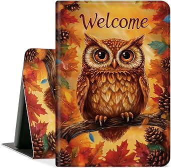 DEGDFSGR for Amazon Fire HD 10 Tablet 10 Plus Tablet Case 13th/11th Generation 2023/2021 Release with Adjustable Stand, Auto Sleep/Wake for Kindle Fire 10 Case 10.1 inch, Pinecone and Cute Owl