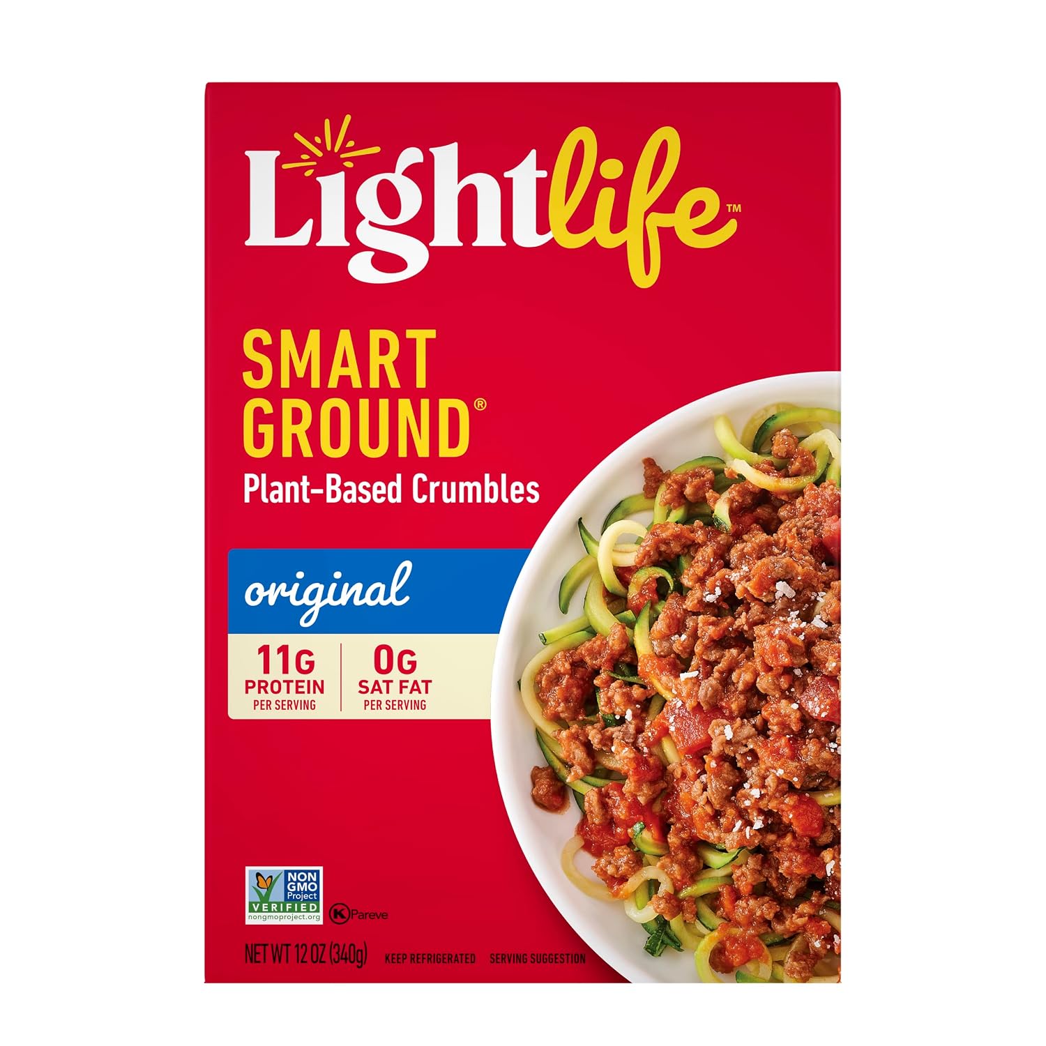 Lightlife, Smart Ground Crumbles, Fat Free, 12 oz