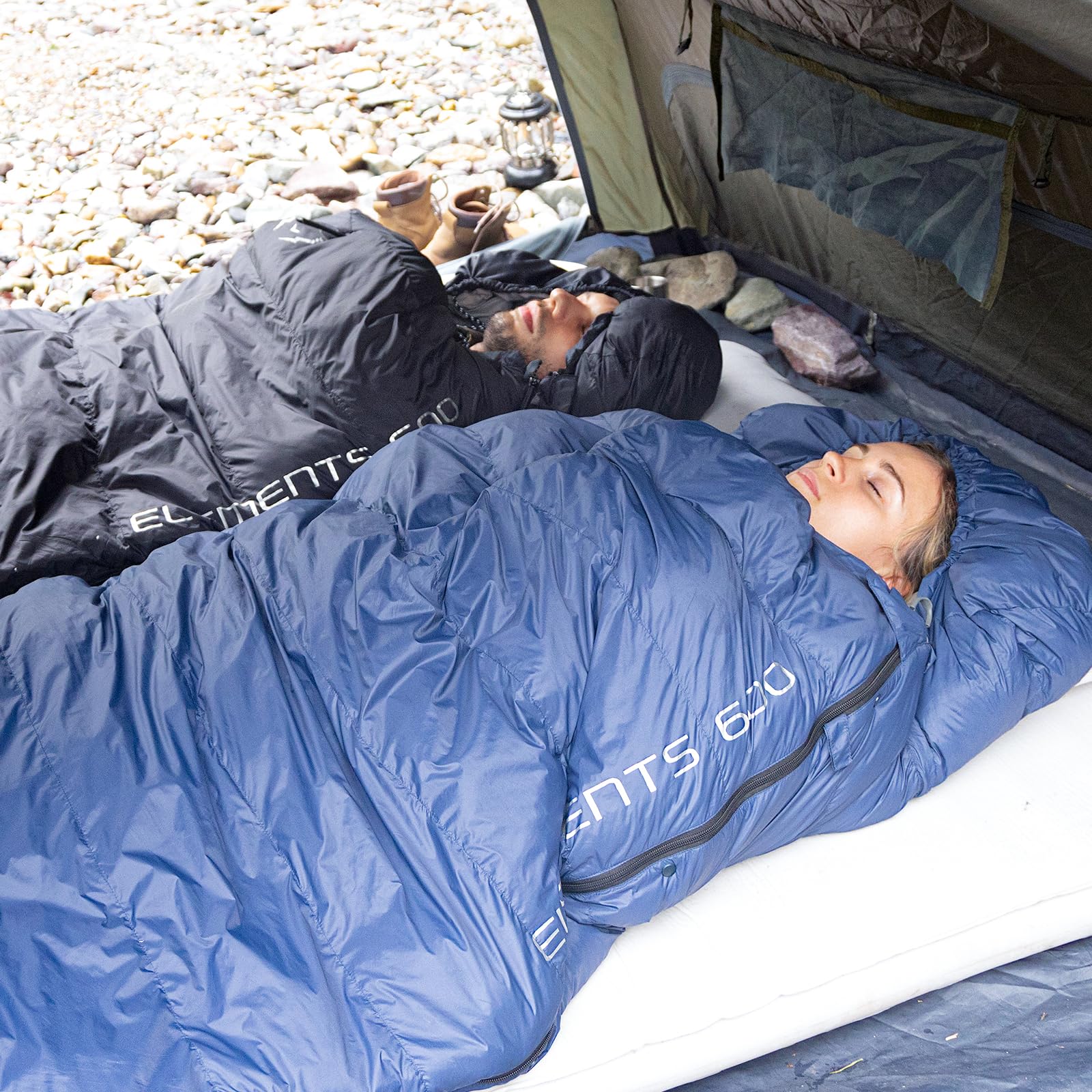 ATEPA Sacco a pelo leggero e caldo per adulti con clima freddo per escursionismo, campeggio – XL Compact 4 stagioni busta sacco a pelo