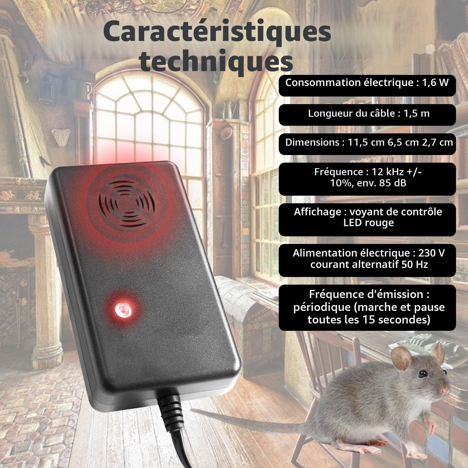 Répulsif Souris Ultrason, 2pc Ultrasons Anti Rongeurs, Piege a la Fouine Repulsif Rongeur pour Voiture, Anti Rongeur Voiture, Ultrason Souris et Rats pour Maison, Jardin, Garage