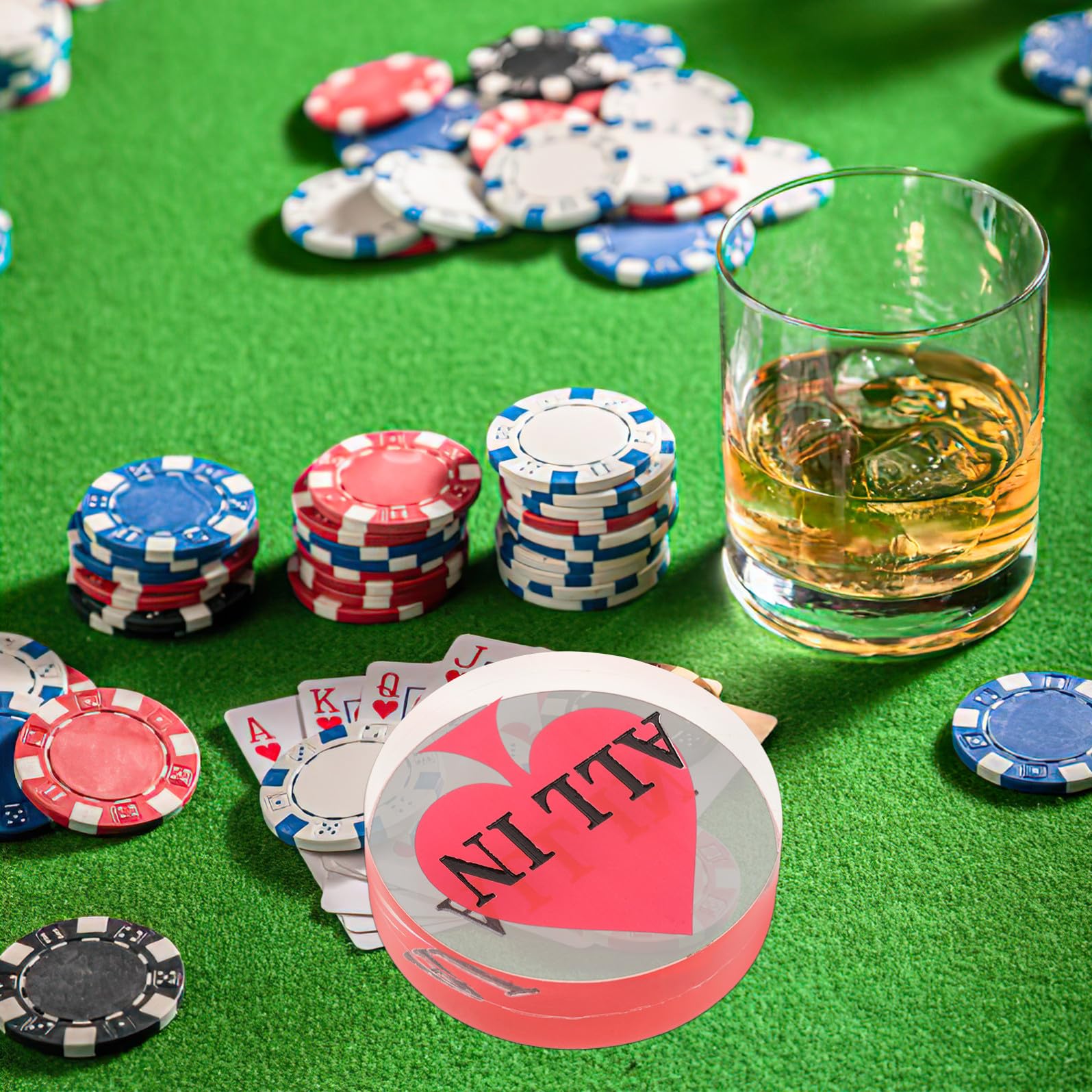 ibasenice 3pezzi Pulsante Mazziere Poker Acrilico Doppio Con Design Elegante Accessorio Per Giochi Da Tavolo Per e Serate Di Gioco Indoor Outdoor