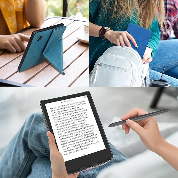 kwmobile Étui Compatible avec Kobo Aura H2O Edition 2 Coque - Étui à Rabat magnétique Tablette eReader Similicuir - Lavande - 5
