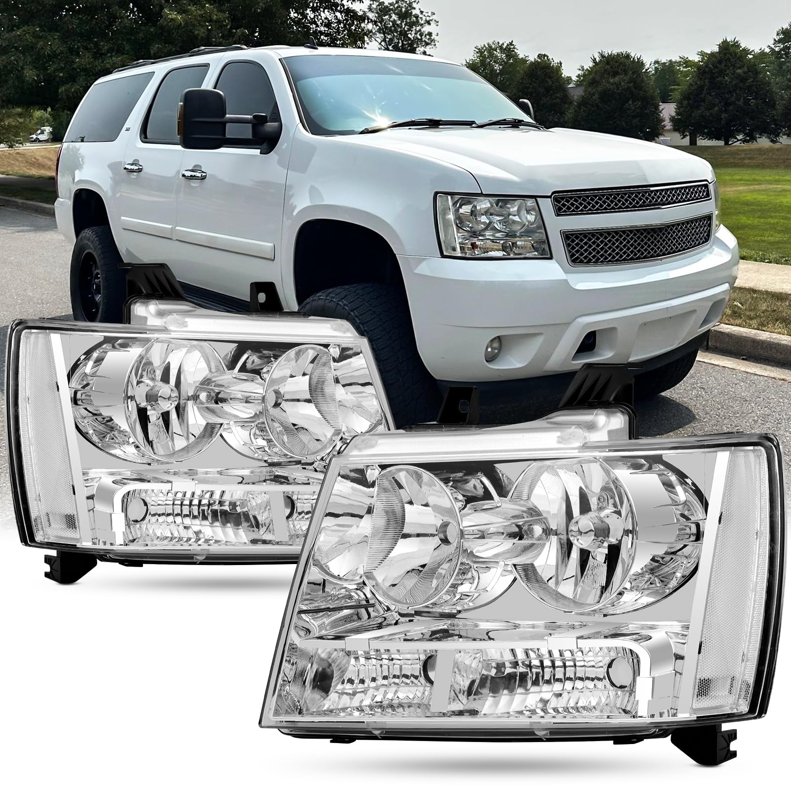 Reinko Chrome Halogen Headlight Assembly