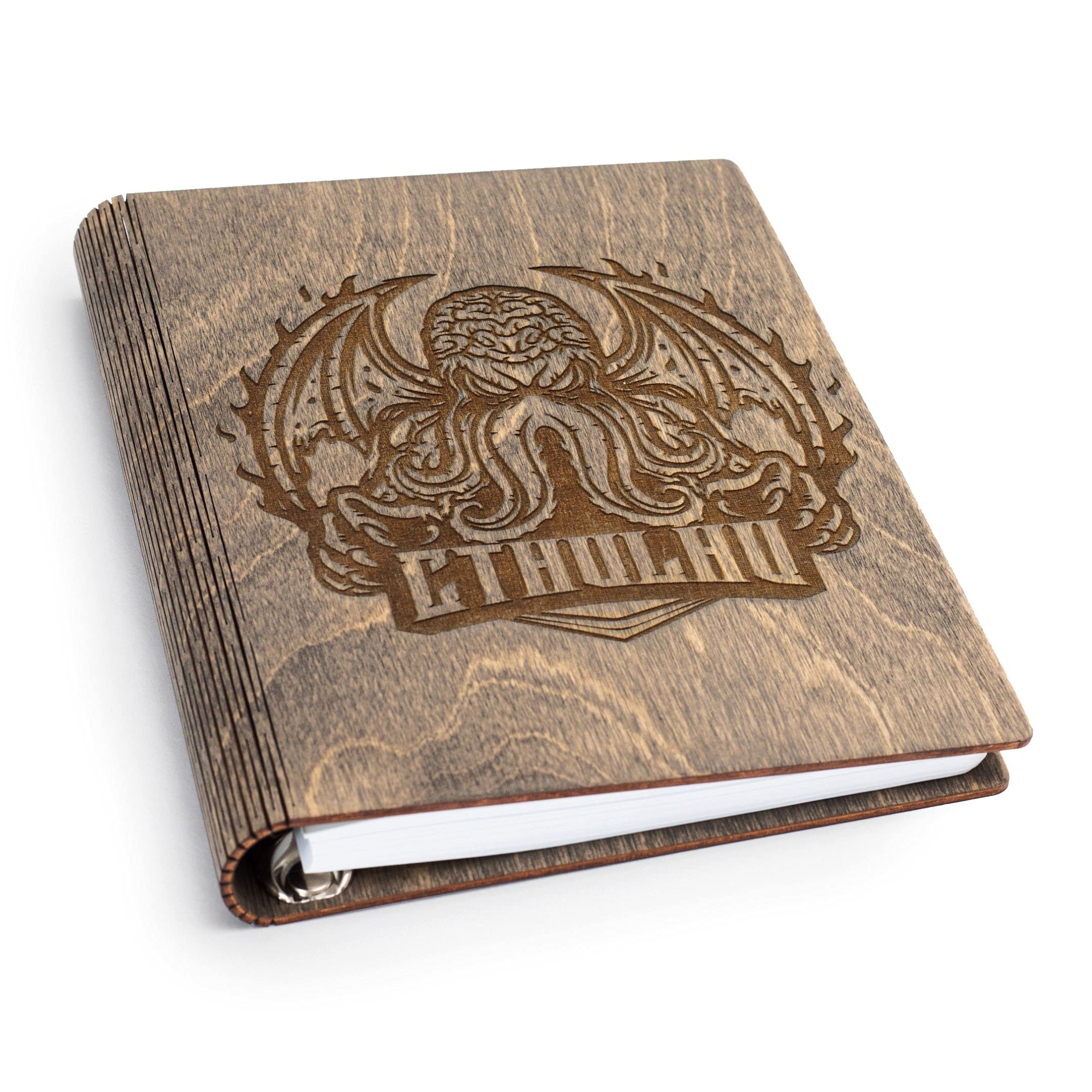 SMONEX Blank Notebook - Blank Grid & Lined Journal for Game Notes, Tracking, Drawing and More - Accessories Essentials Kit for DnD - Cthulhu Engraving