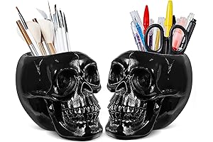 💀 Gothic Skull Makeup Brush Holder: A Spooky Addition to Your Vanity