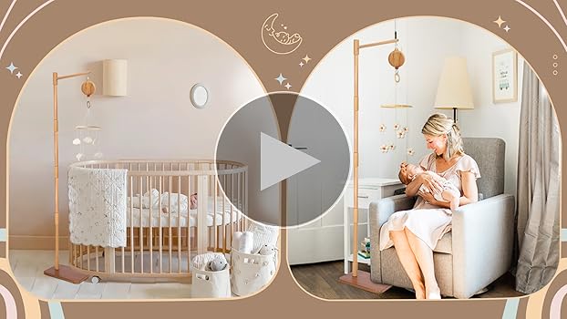 Floor-Standing Crib Mobile Arm - 65 Inch Mobile Arm for Crib