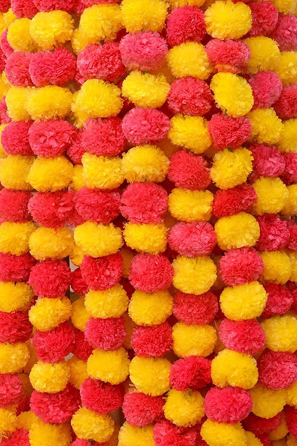 Indische Großhandel 1,2–1,5 m Blumenringelblumen-Girlande, indische/amerikanische Hochzeit, Party, Kaminsims, Dekoration, künstliche Girlanden, Hochzeitsgirlande, Diwali-Dekoration