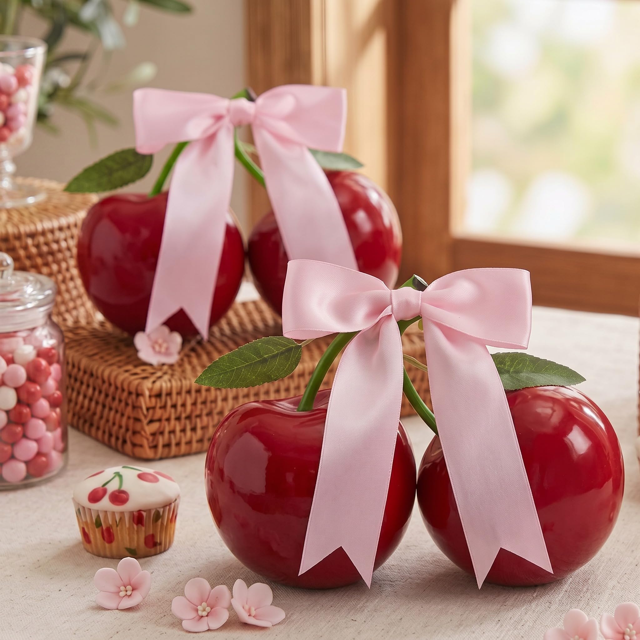 Photo 1 of Rivvlive Large Cherry Party Decorations (2 Pcs)