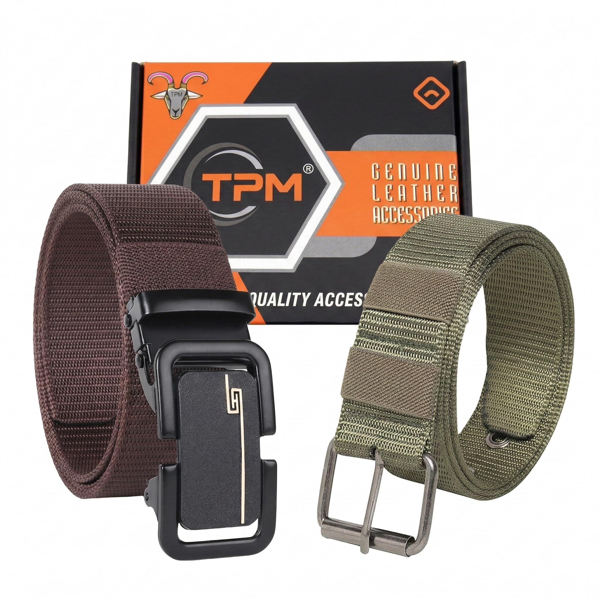 tpm UrbanForce Combo Belt for Men – Pack of 2 Nylon Belts with Premium Metal Buckles | Adjustable, Durable & Stylish for Casual, Outdoor & Daily Wear | Gift Box-picture-19
