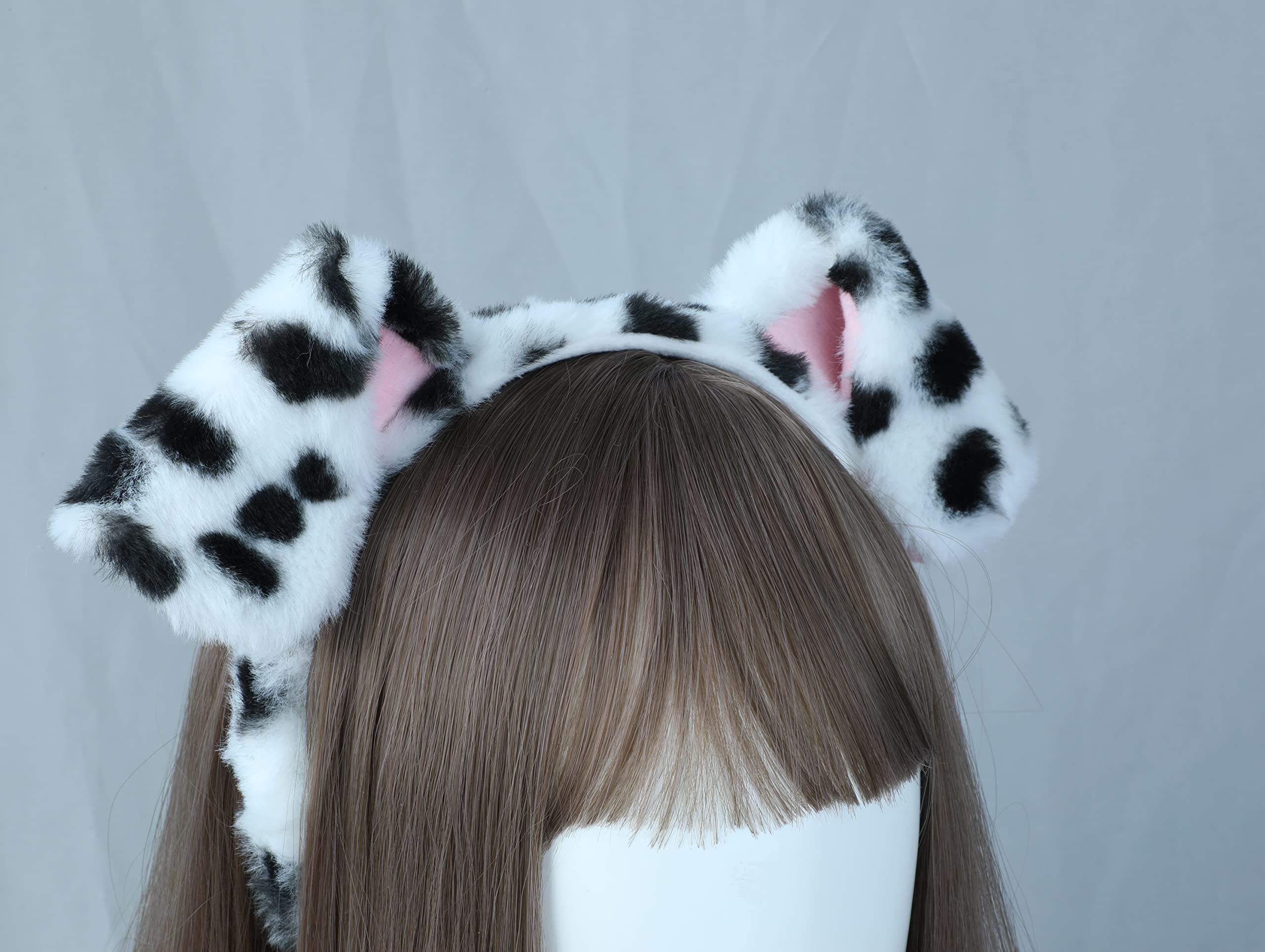 Amazon.co.jp: 犬耳 カチューシャ いぬ コスプレ (ホワイト×ブラック