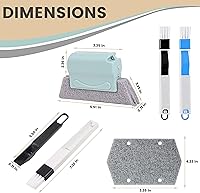Vista 2 de 9 Pcs Set - Window Groove Cleaner - Groove Cleaning Brush - Window Sill Cleaner Tool - Window Track Cleaner - Crevice Cleaning Brush - Mini Dustpan