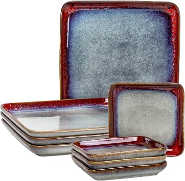 HENXFEN LEAD Bundle - 6.3 Inch Small Dessert Plates and 11 Inch Large Dinner Plates