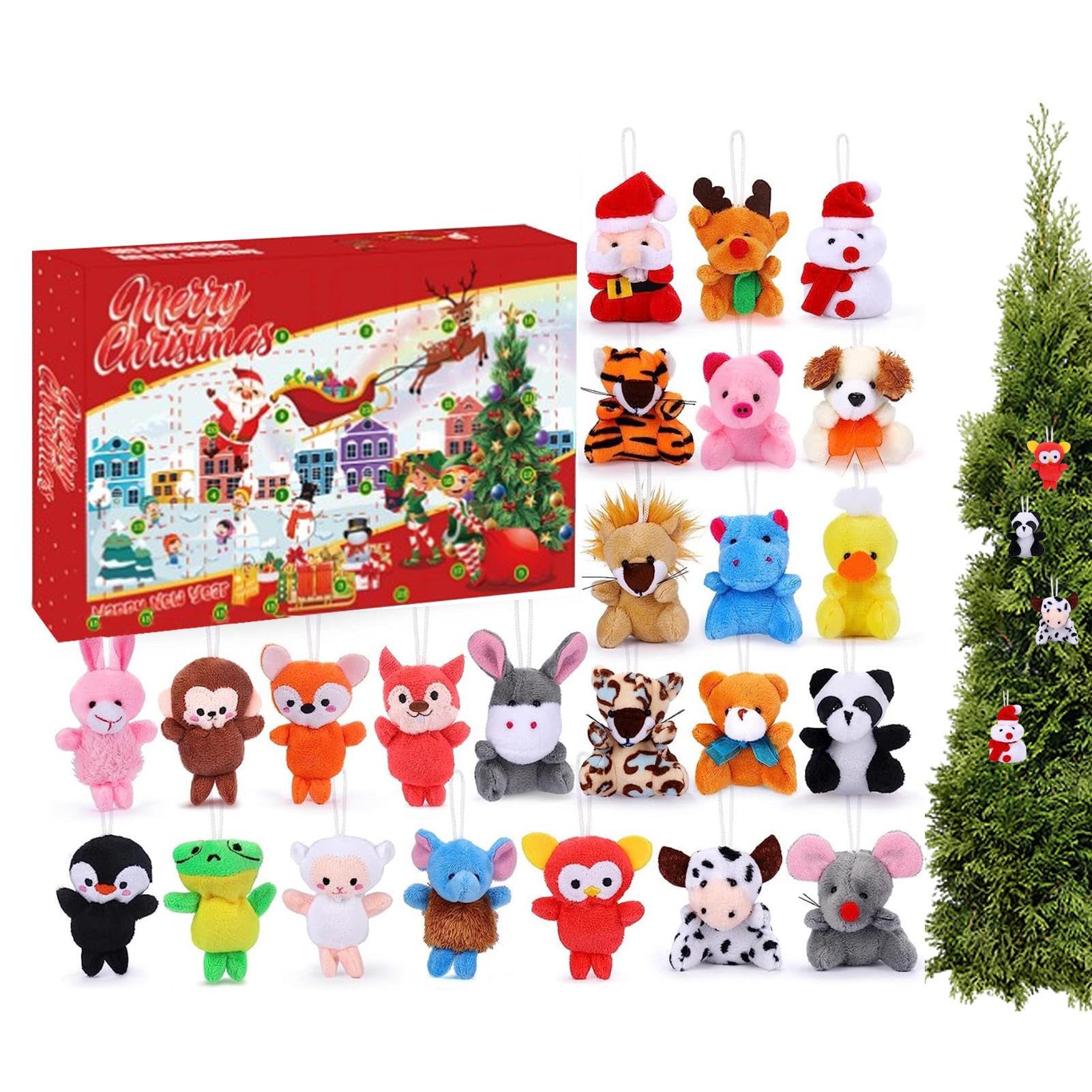 Amazon.co.jp: SHUUL クリスマスアドベントカレンダー,クリスマス動物